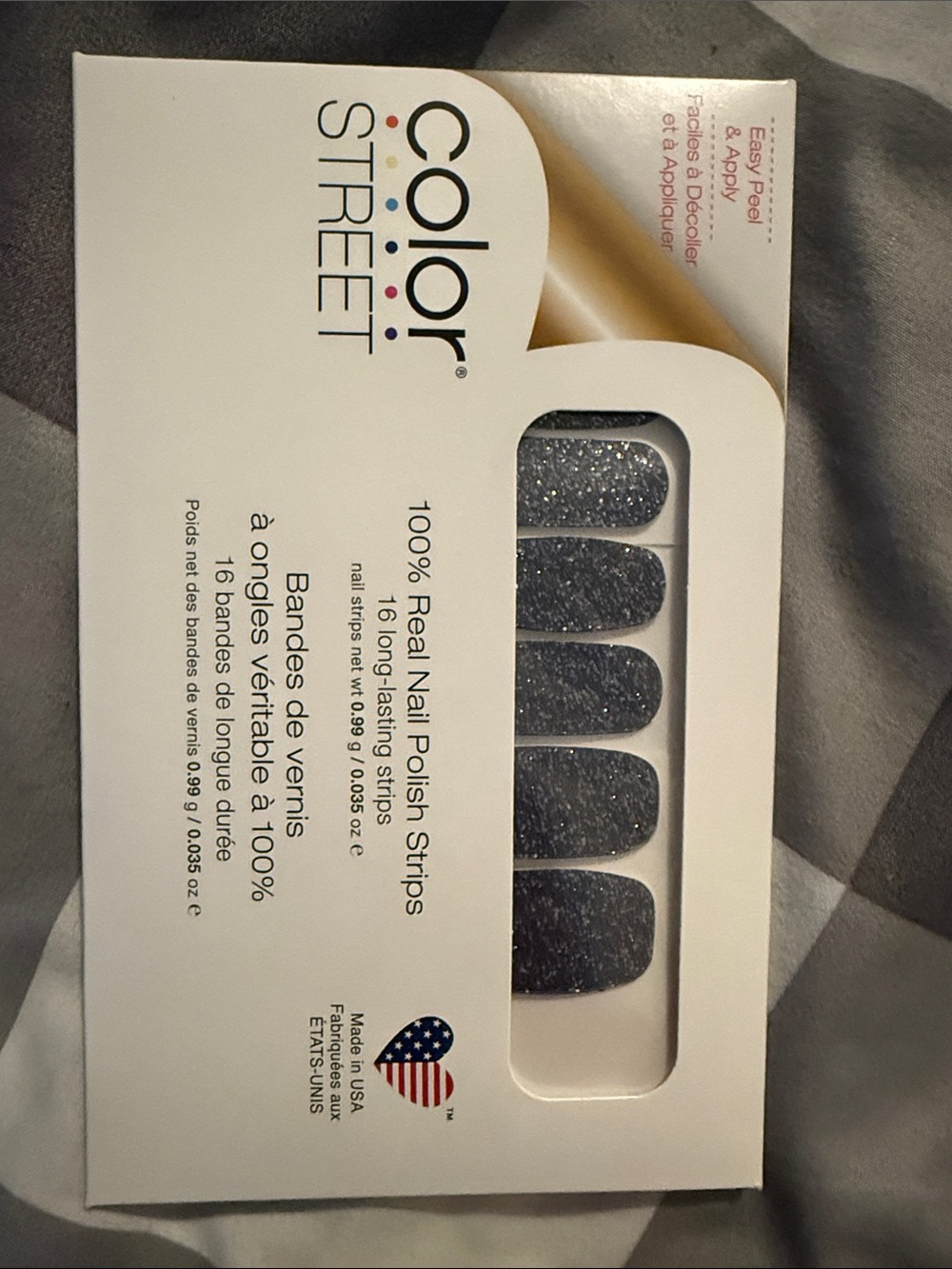 Color Street Moon River Silver Glitter Nail Strips - Sparkle Finish